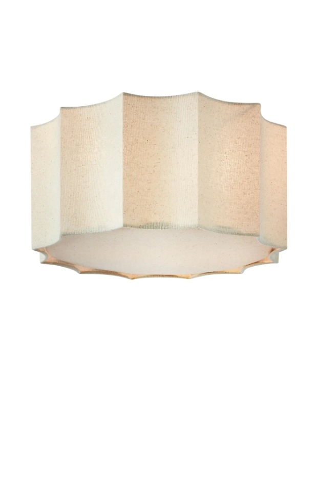 Lniany plafon Olea do sypialni beżowy - Markslojd