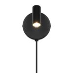 Minimalistyczny czarny kinkiecik do sypialni Omari