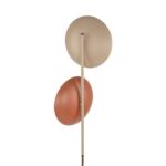 Nowoczesna lampa podłogowa Slate do salonu - dwa kolorowe dyski