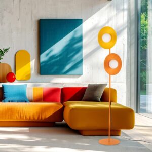 Nowoczesna lampa podłogowa Slate - dwukolorowa