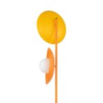 Nowoczesna lampa podłogowa Slate - żółty i pomarańczowy dysk z opalem