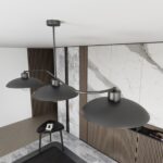 Nowoczesna lampa sufitowa Foster 3 do salonu - metalowe klosze - loft