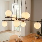 Nowoczesna lampa wisząca Essa 8 nad wyspę kuchenną