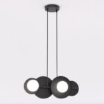 Nowoczesna lampa wisząca Model 4 czarna - metalowa - Emibig