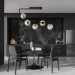 Nowoczesny czarny żyrandol Soma 5 - 5 grafitowych kul