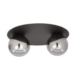 Nowoczesny plafon sufitowy Solar 2 - czarno-szary