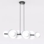 Nowoczesny żyrandol na 6 żarówek Model 6 biały - 6 punktów światła