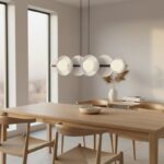 Nowoczesny żyrandol wiszący Model 6 biały - 6 punktów światła