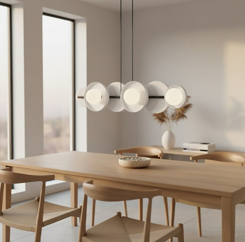 Nowoczesny żyrandol wiszący Model 6 biały - 6 punktów światła