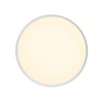 Okrągła płaska lampa sufitowa LED Penelopa 42 biała - metalowa