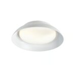 Okrągły plafon Nivora 38 biały mat - metalowy z dyfuzorem