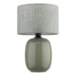 Oliwkowa lampka stołowa Melody - na komodę do salonu