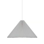 Papierowy abażur lampy wiszącej Belloy Big 65 plisowany - do salonu