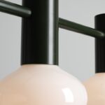 Potrójna zielona lampa wisząca Flo 3 Moss do kuchni - elegancka