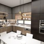 Potrójny zwis sufitowy Elit 3 Premium nad stół do kuchni - trzy małe stożki