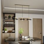 Potrójny zwis sufitowy na listwie Kobe 3 czarny - nad biurko do gabinetu