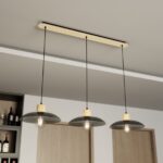 Potrójny zwis sufitowy na listwie Kobe 3 czarny - styl skandynawski