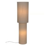 Przytulna beżowa lampa podłogowa Izara 110 - lniana tkanina