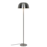 Srebrna lampa podłogowa Cera - metalowa
