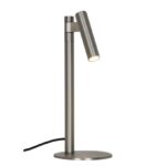 Srebrna lampka biurkowa Makoto - nowoczesna