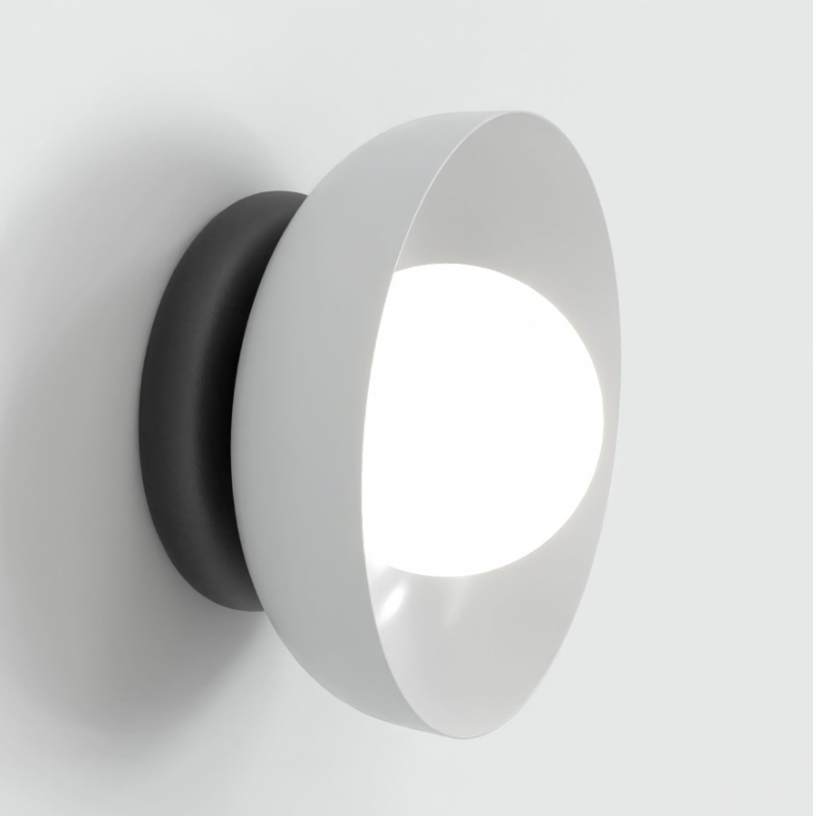 Szary kinkiet ścienny Ozzy - Emibig - metal i szkło