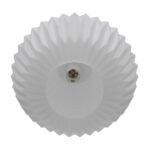 Szklana lampa wisząca do salonu Aviana - ryflowany klosz