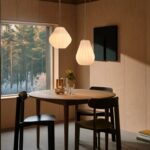 Szklana lampa wisząca nad stół Maluca - biały klosz