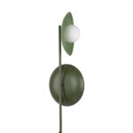 Zielona lampa stojąca Slate do salonu - dwukolorowa