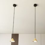 Złoty zwis Elit do kuchni - stożkowy metalowy klosz