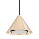 Złoty zwis Elit nad wyspę - mały stożkowy metalowy klosz