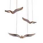 3-elementowa lampa wisząca Gufo 3 LED do salonu - nowoczesna dekoracja