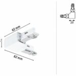 Złącze URail - L-connector, białe, system szynowy - 1