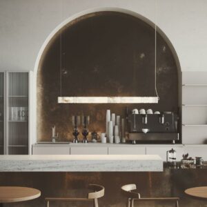 Alabastrowa lampa wisząca Bowie 130 - podłużna