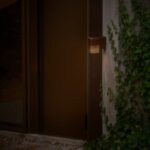 Aluminiowy kinkiet zewnetrzny Sidara IP54 - aluminium - metaliczny brąz