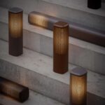 Brązowa lampa do ścieżek Sidara 45 IP44 - Nordlux - metaliczny brąz z perforacją