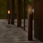 Brązowa lampa ogrodowa na taras Sidara 95 IP44 - Nordlux