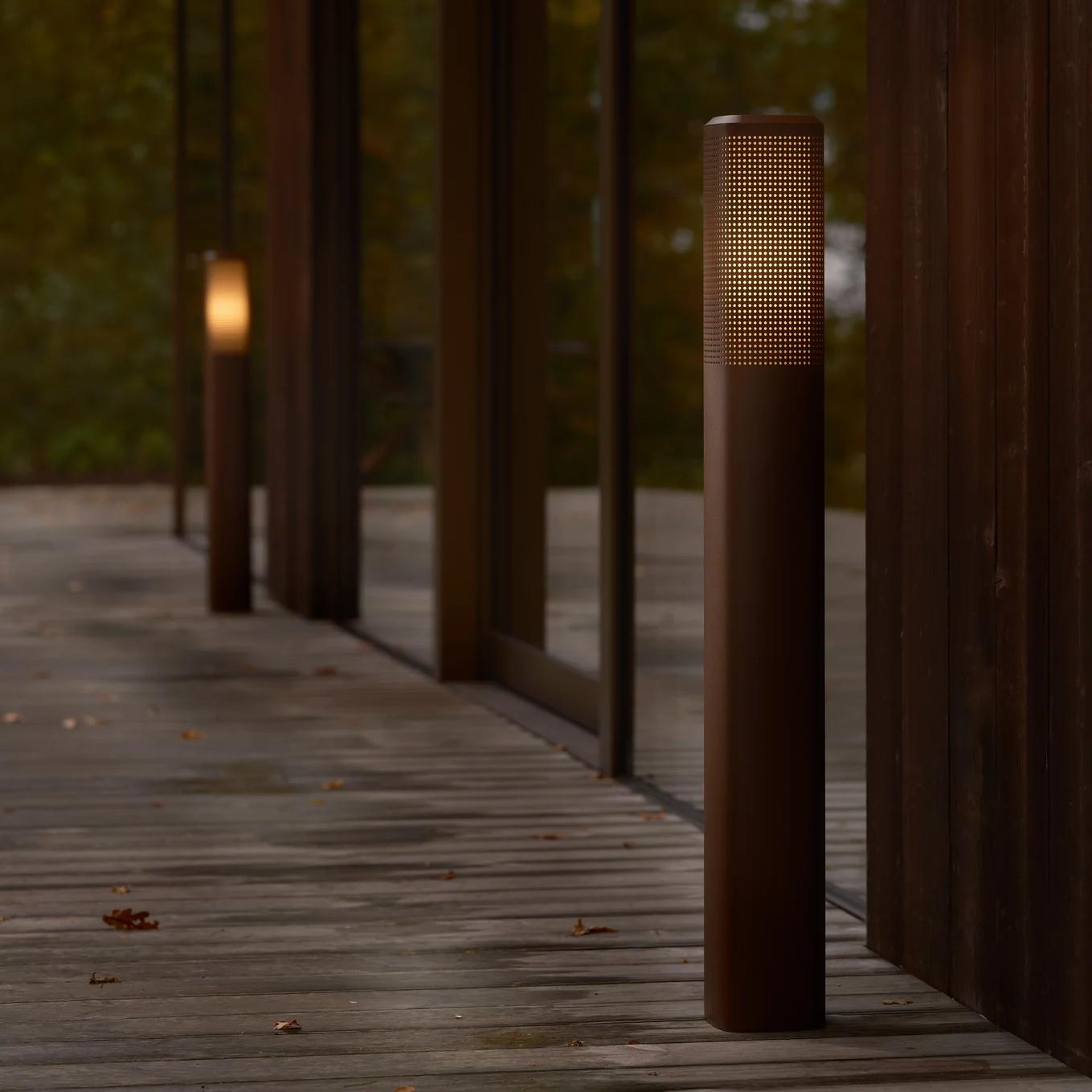 Brązowa lampa ogrodowa na taras Sidara 95 IP44 - Nordlux