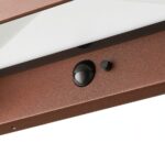 Brązowy kinkiet solarny zewnętrzny Marcellio Nordlux - z czujnikiem ruchu PIR - metal i szkło