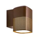 Brązowy kinkiet zewnętrzny na elewację Sidara IP54 - aluminium