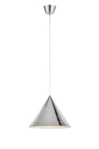 Chromowana lampa wisząca Tip 38 - stożek