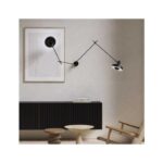 Czarny długi kinkiet Arigato Double Long - do salonu