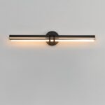 Czarny kinkiet nad lustro Lovely LED 58 cm - podłużny