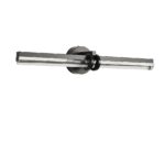 Czarny kinkiet Lovely LED 58 cm - podłużny - kryształowe szkło