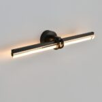 Czarny kinkiet nad lustro do toalety Lovely LED 58 cm - podłużny