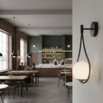 Czarny kinkiet ścienny Drop do restauracji - z dekoracyjną formą łezki