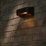 Czarny kinkiet solarny Marcellio Nordlux czarny z czujnikiem ruchu - metalowy