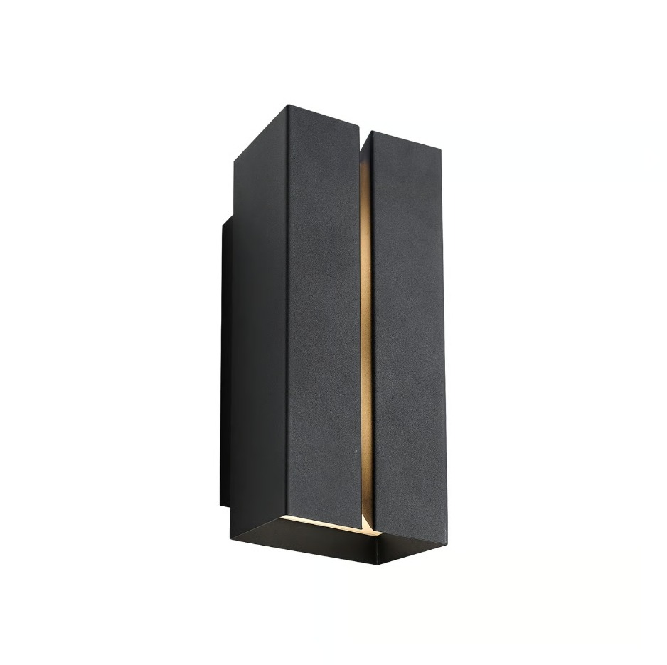 Czarny kinkiet zewnętrzny Clarini Nordlux IP54 - góra dół