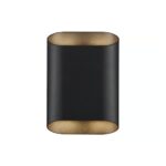 Czarny kinkiet zewnętrzny Nico Round Maxi IP54 - oświetlenie góra dół