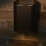 Czarny kinkiet zewnętrzny na elewację Nico Round Maxi IP54 - na 4 żarówki