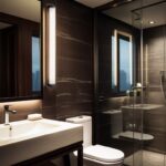 Czarny pionowy kinkiet do łazienki Hampton LED 67